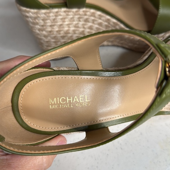 Michael Kors Berkley Zipper Espadrille Platform Wedge Sandals Sz 8 - Picture 9 of 11